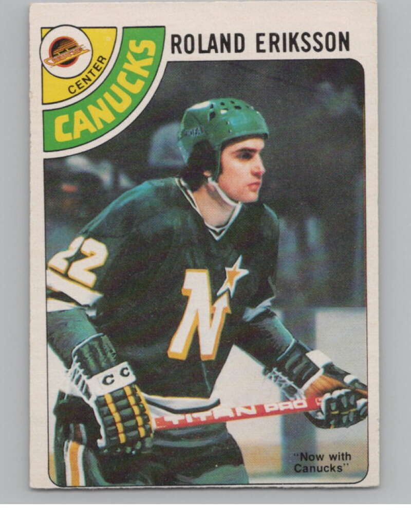 1978-79 O-Pee-Chee #241 Roland Eriksson  Hockey Vancouver Canucks  V104090 Image 1