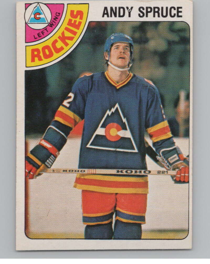 1978-79 O-Pee-Chee #378 Andy Spruce  Hockey RC Rookie Rockies  V104129 Image 1
