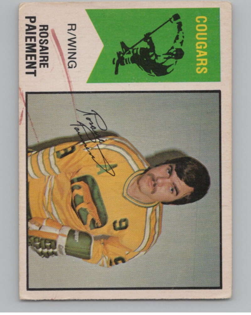 1974-75 O-Pee-Chee WHA #7 Rosaire Paiement  Chicago Cougars  V104134 Image 1