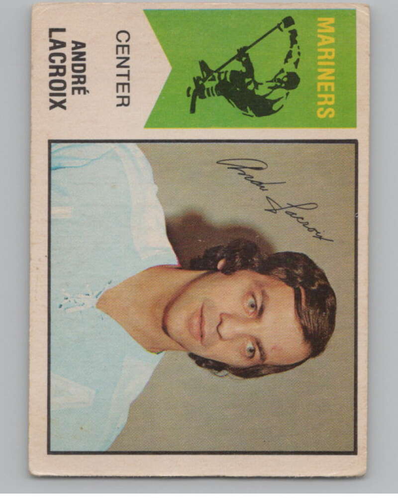 1974-75 O-Pee-Chee WHA #60 Andre Lacroix  San Diego Mariners  V104143 Image 1