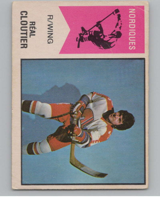 1974-75 O-Pee-Chee WHA #63 Real Cloutier  RC Rookie Quebec Nordiques  V104145 Image 1