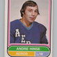 1975-76 O-Pee-Chee WHA #35 Andre Hinse  RC Rookie Houston Aeros  V104148 Image 1