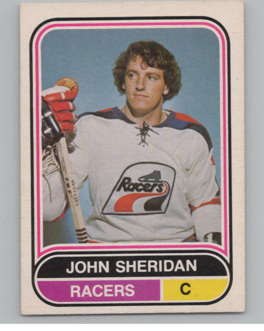 1975-76 O-Pee-Chee WHA #107 John Sheridan  RC Rookie Racers  V104156 Image 1