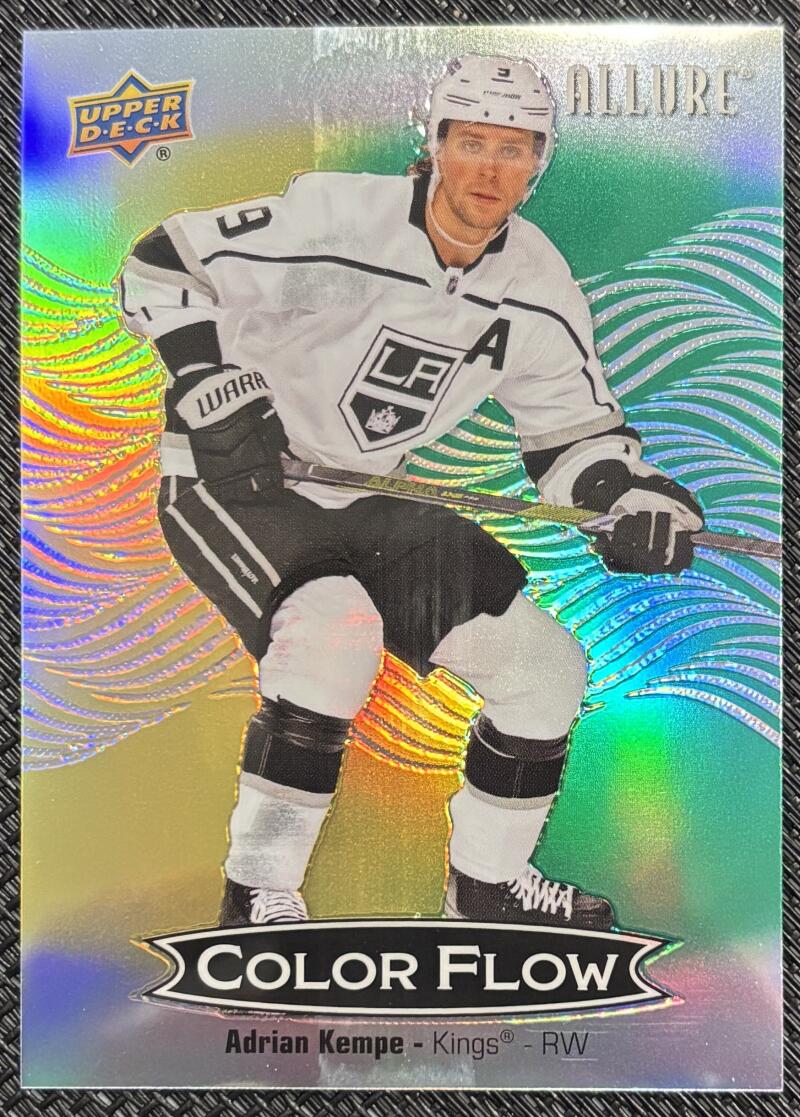 2024-25 Upper Deck Allure Color Flow Yellow Green Adrian Kempe V104173 Image 1