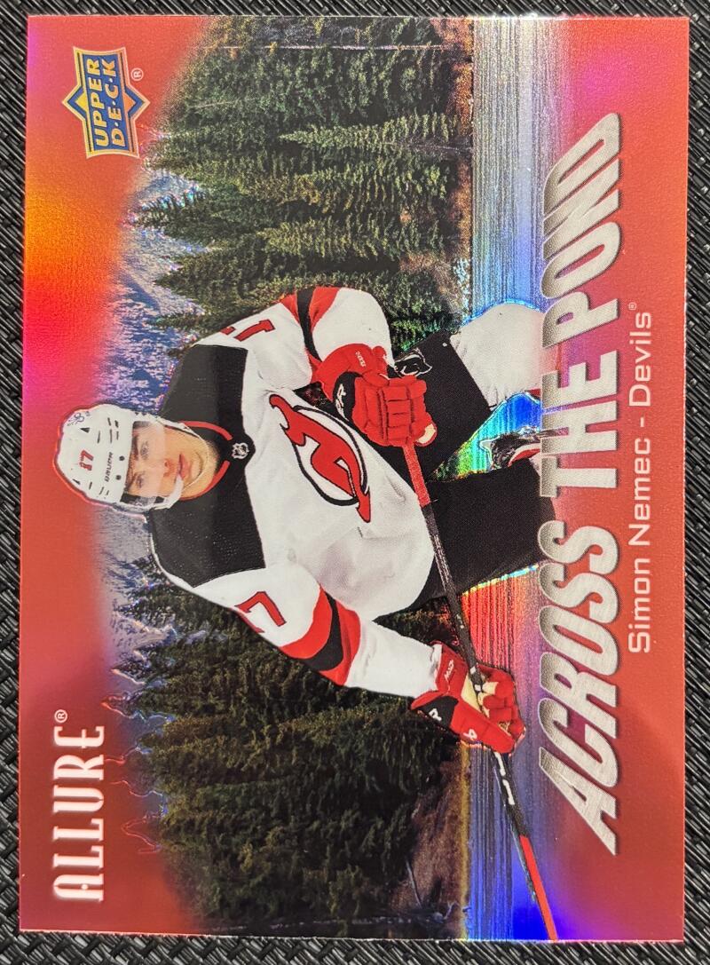 2024-25 Upper Deck Allure Across the Pond #ATP8 Simon Nemec V104174 Image 1
