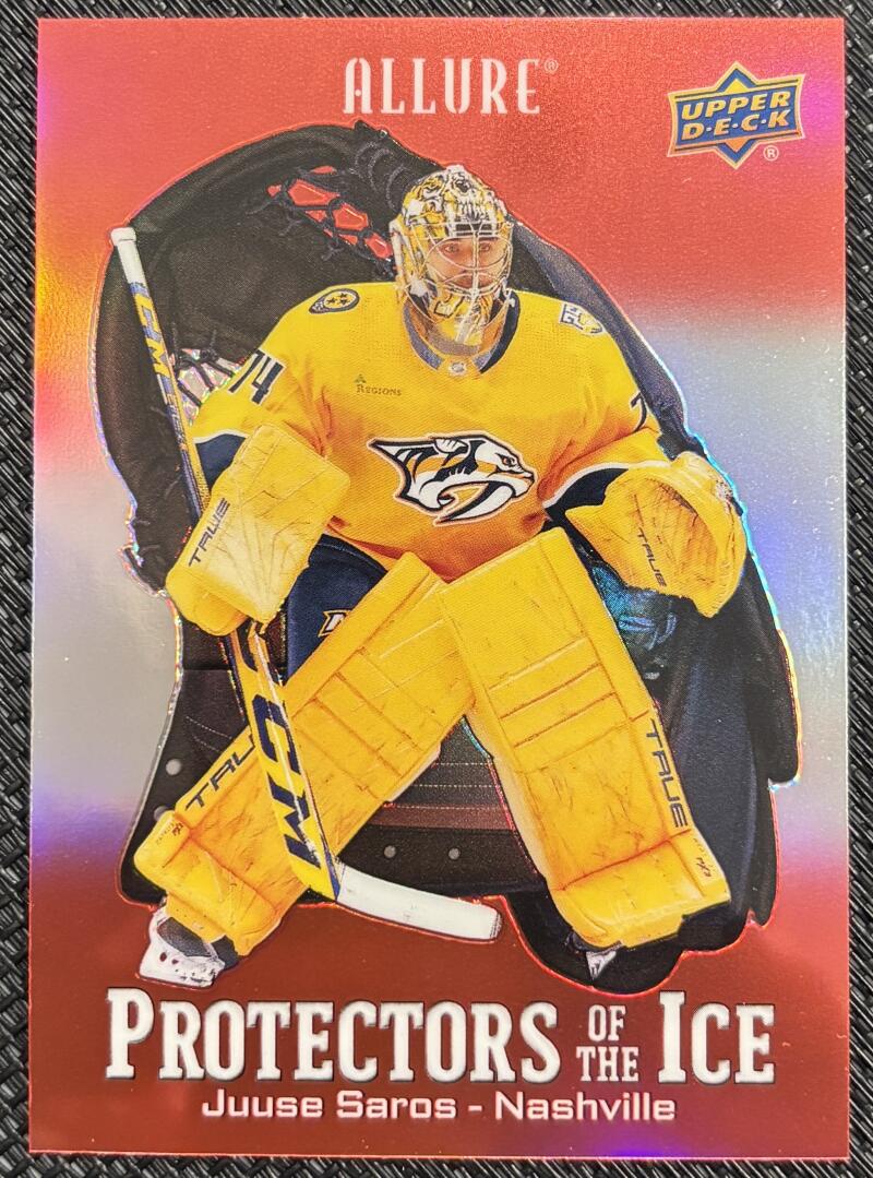 2024-25 Upper Deck Allure Protectors of the Ice #PI11 Juuse Saros V104177 Image 1