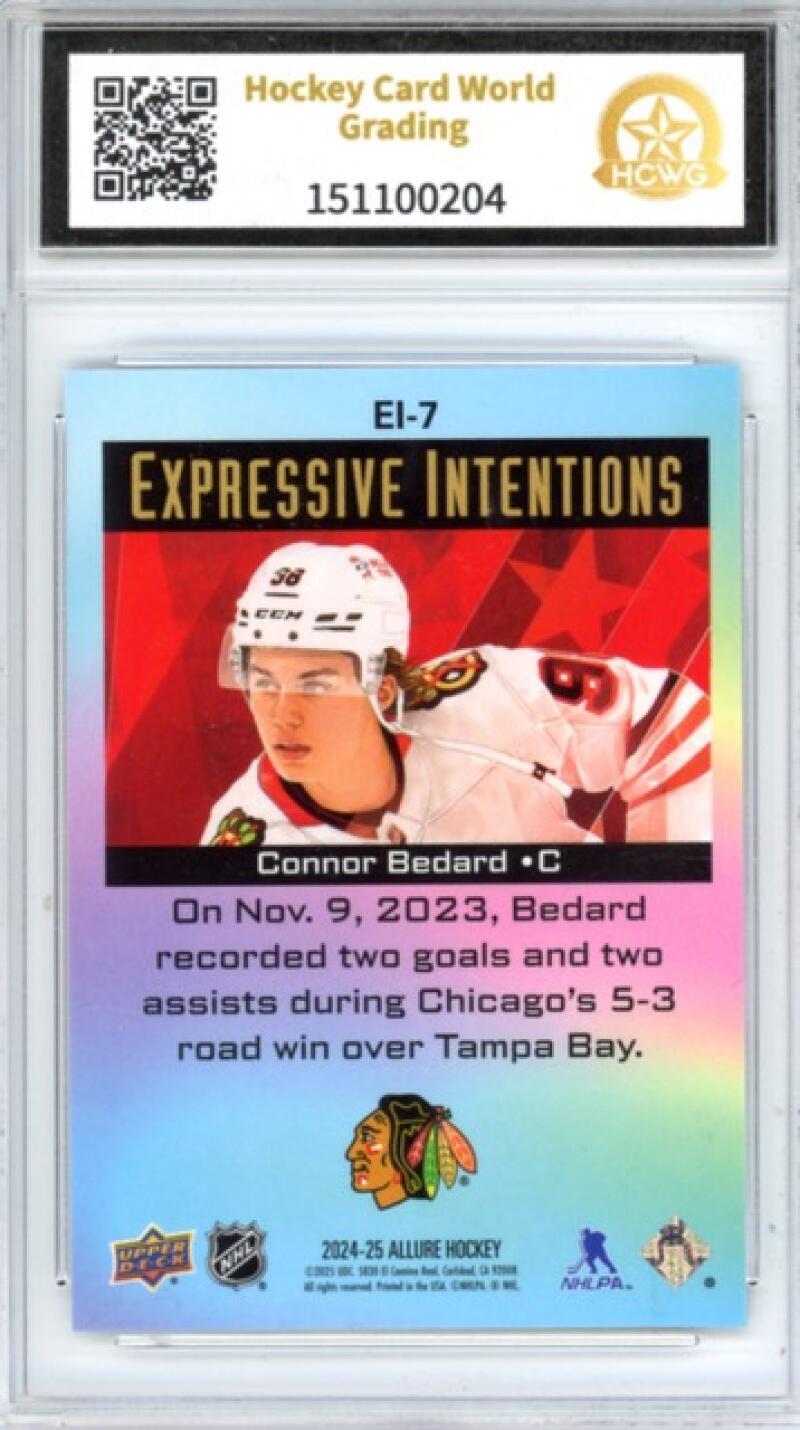 2024-25 Upper Deck Allure Expressive Intentions #EI7 Connor Bedard HCWG 10 Image 2