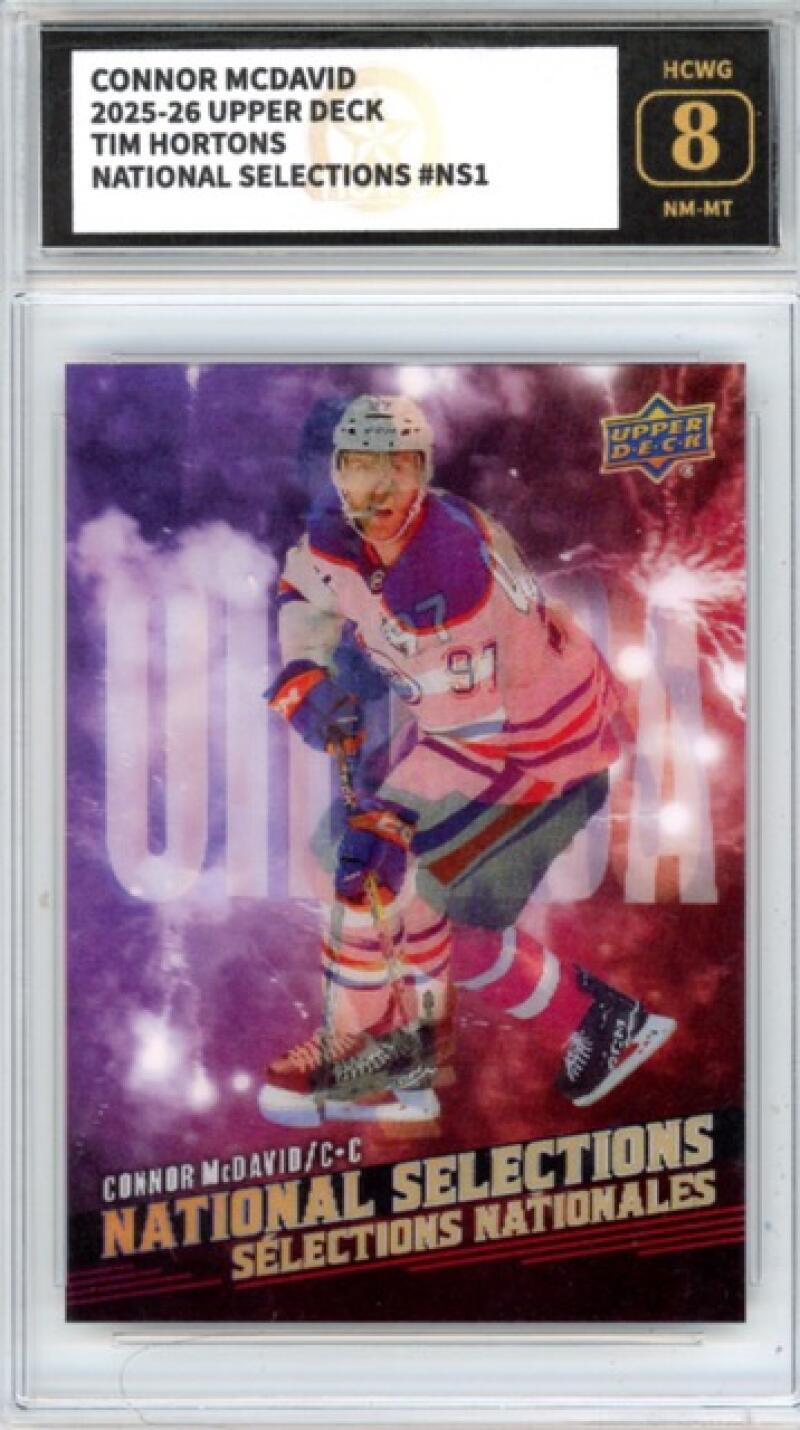 2025-26 UD Tim Hortons National Selections #NS1 Connor McDavid HCWG 8 Image 1