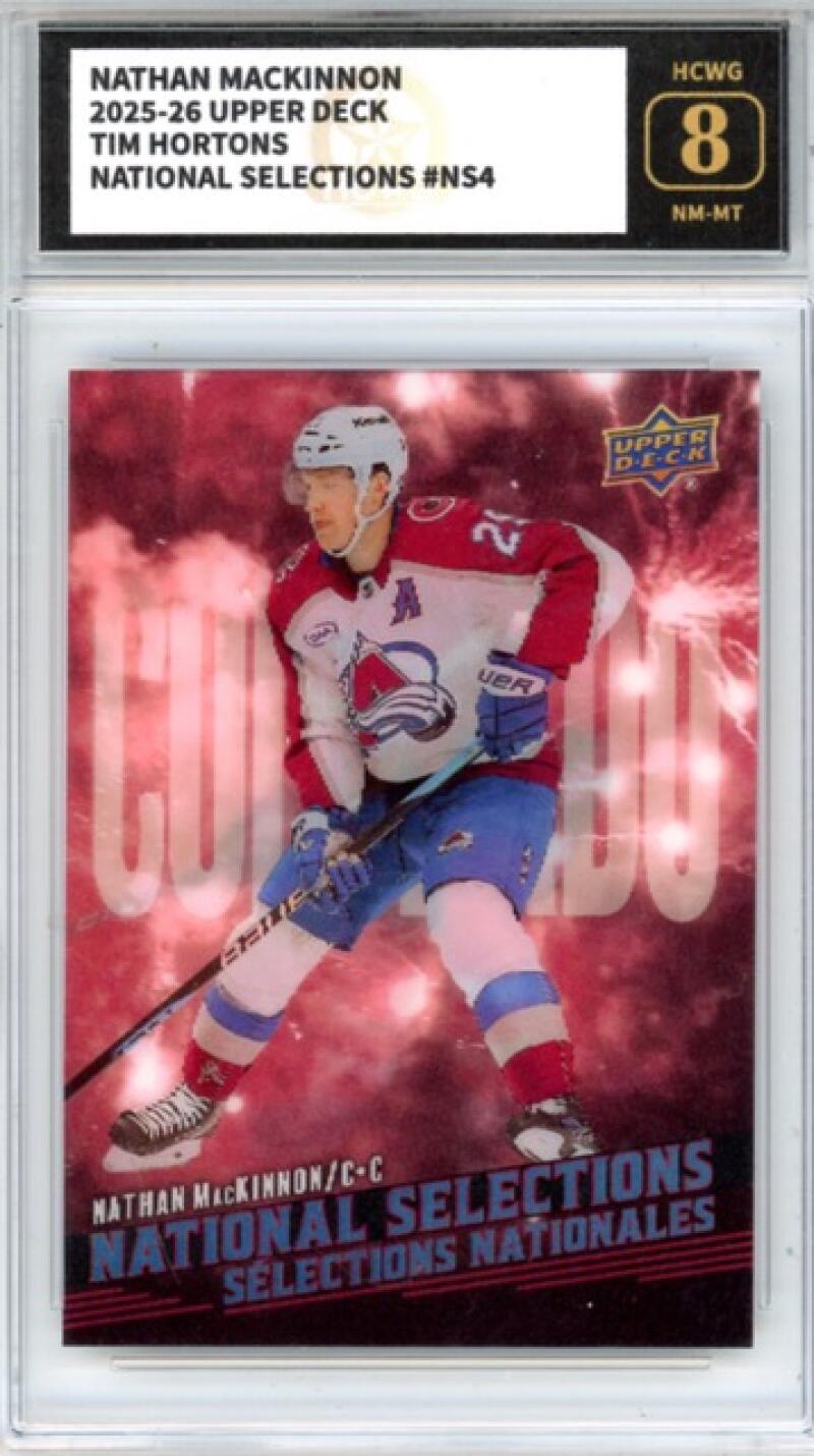 2025-26 UD Tim Hortons National Selections #NS4 Nathan MacKinnon HCWG 8 Image 1