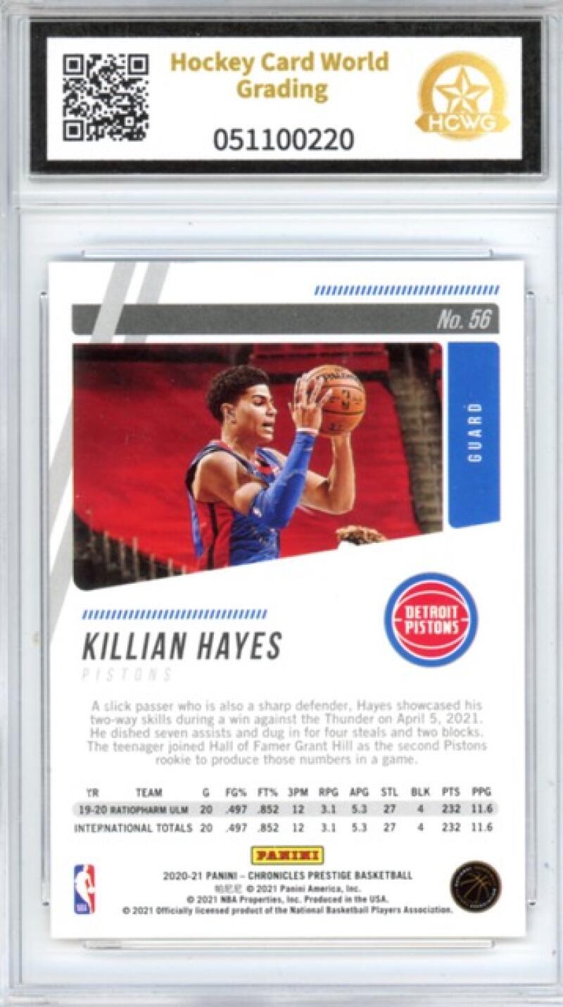2020-21 Panini Chronicles Prestige Bronze #56 Killian Hayes Rookie HCWG 9 Image 2
