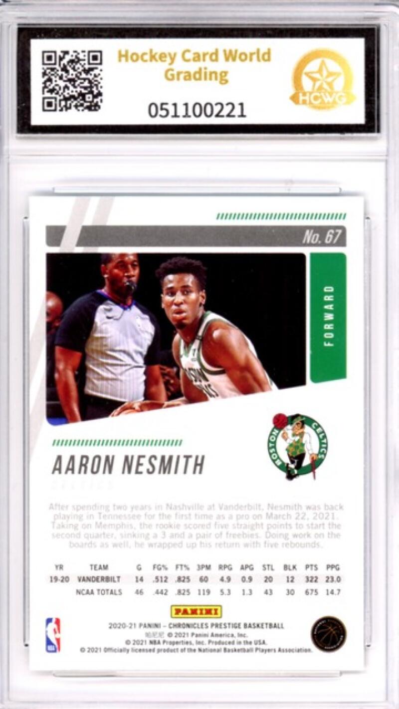 2020-21 Panini Chronicles Prestige #67 Aaron Nesmith Rookie HCWG 9 Image 2