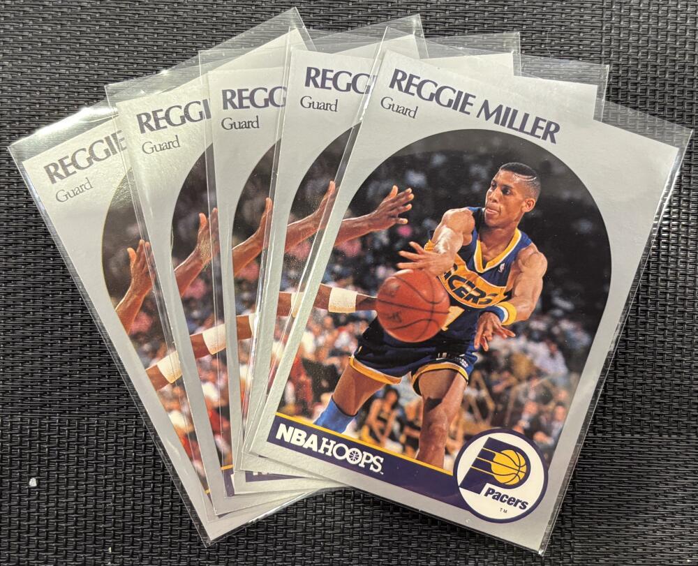 1990-91 Hoops #135 Reggie Miller *Lot of 5* Mint Basketball V104319 Image 1