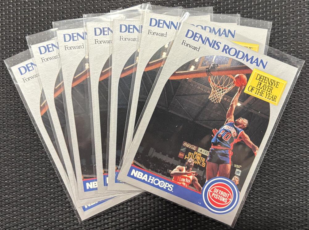 1990-91 Hoops #109 Dennis Rodman *Lot of 7* Mint Basketball V104323 Image 1