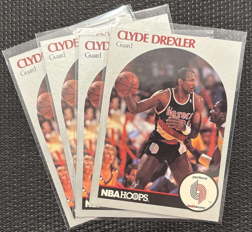 1990-91 Hoops #245 Clyde Drexler *Lot of 4* Mint Basketball V104325 Image 1