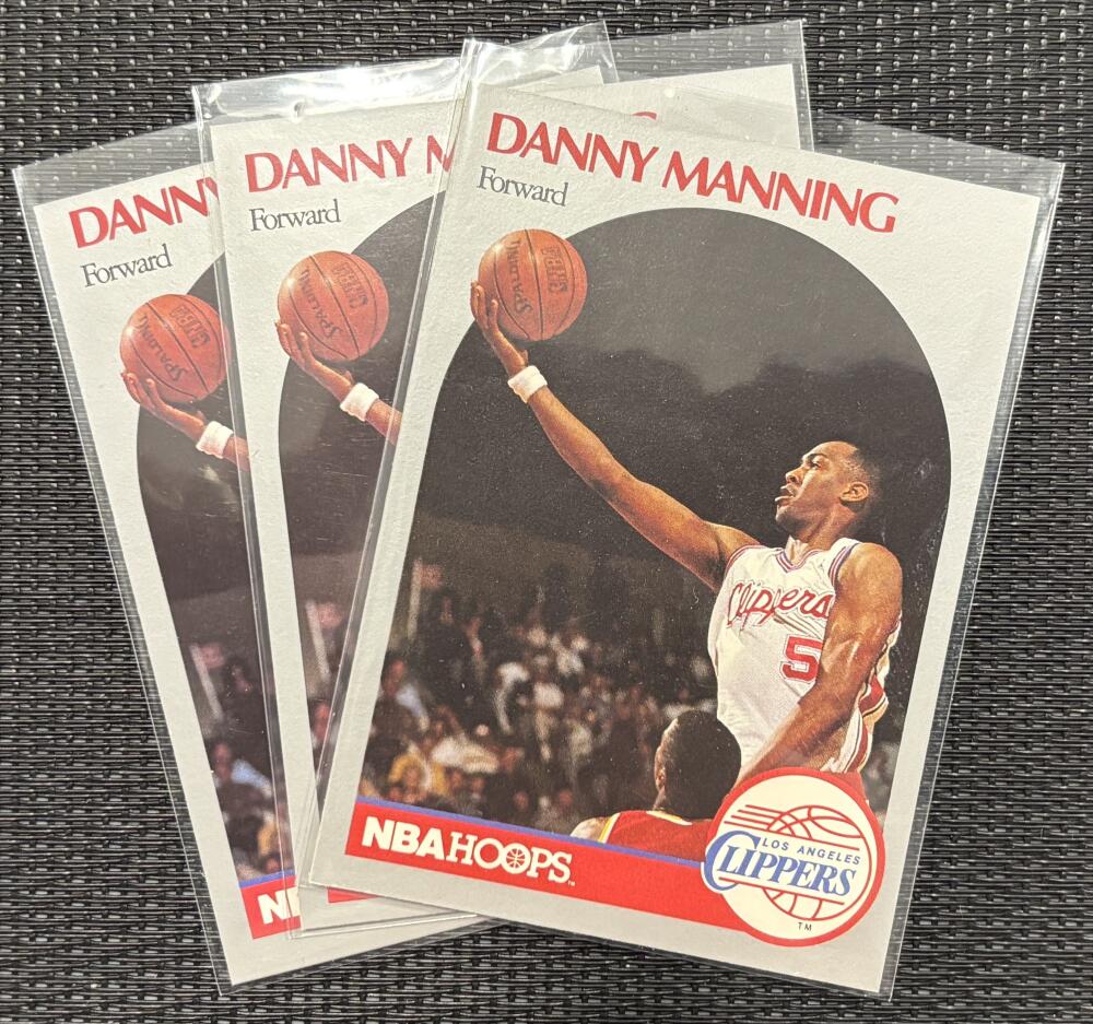 1990-91 Hoops #147 Danny Manning *Lot of 3* Mint Basketball V104327 Image 1
