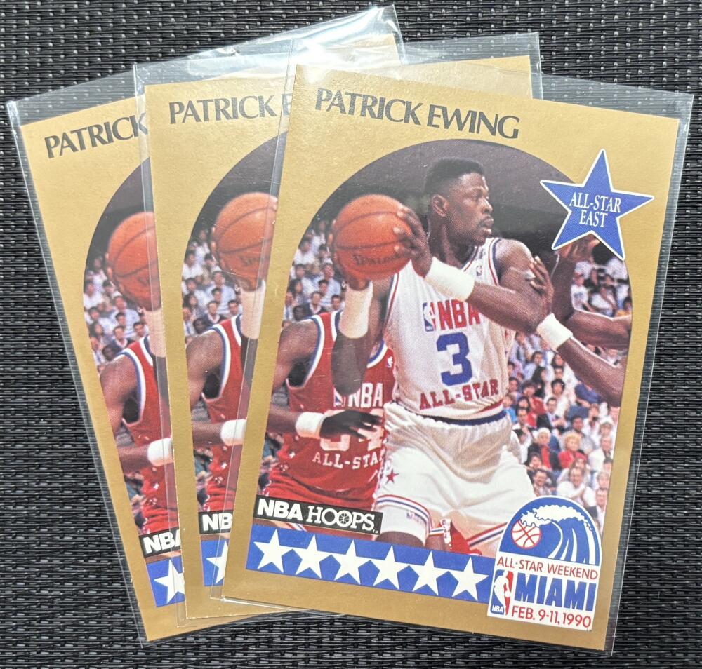 1990-91 Hoops #4 Patrick Ewing All-Star *Lot of 3* Mint Basketball V104328 Image 1