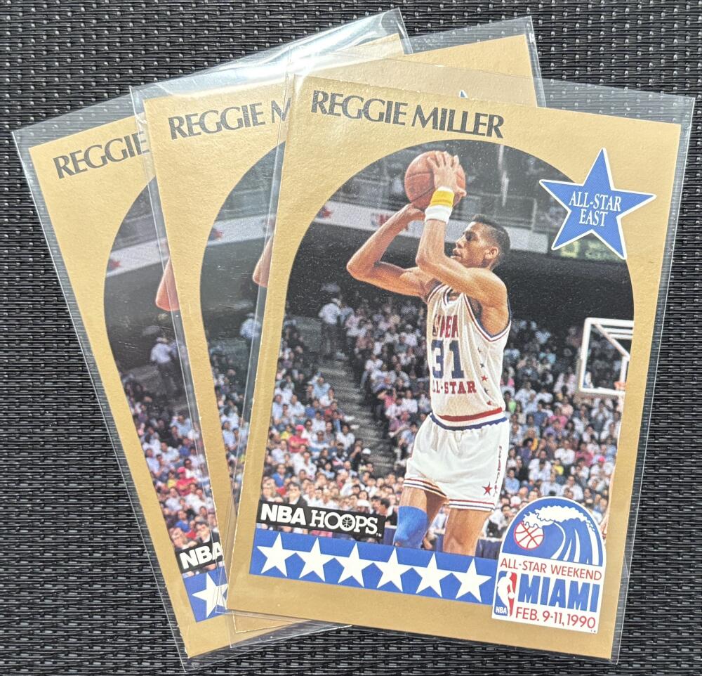 1990-91 Hoops #7 Reggie Miller All-Star *Lot of 3* Mint Basketball V104329 Image 1