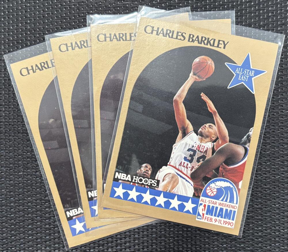 1990-91 Hoops #1 Charles Barkley All-Star *Lot of 4* Mint Basketball V104331 Image 1