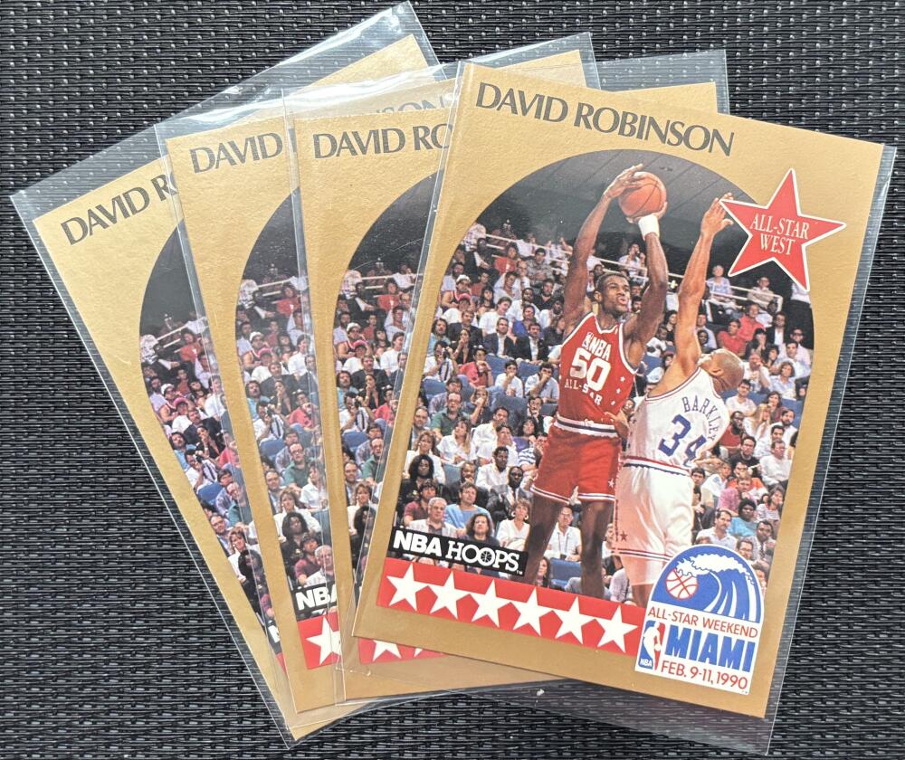 1990-91 Hoops #24 David Robinson All-Star *Lot of 4* Mint Basketball V104335 Image 1