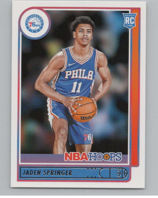 2021-22 Panini Hoops #239 Jaden Springer  RC Rookie Philadelphia 76ers  V104213 Image 1