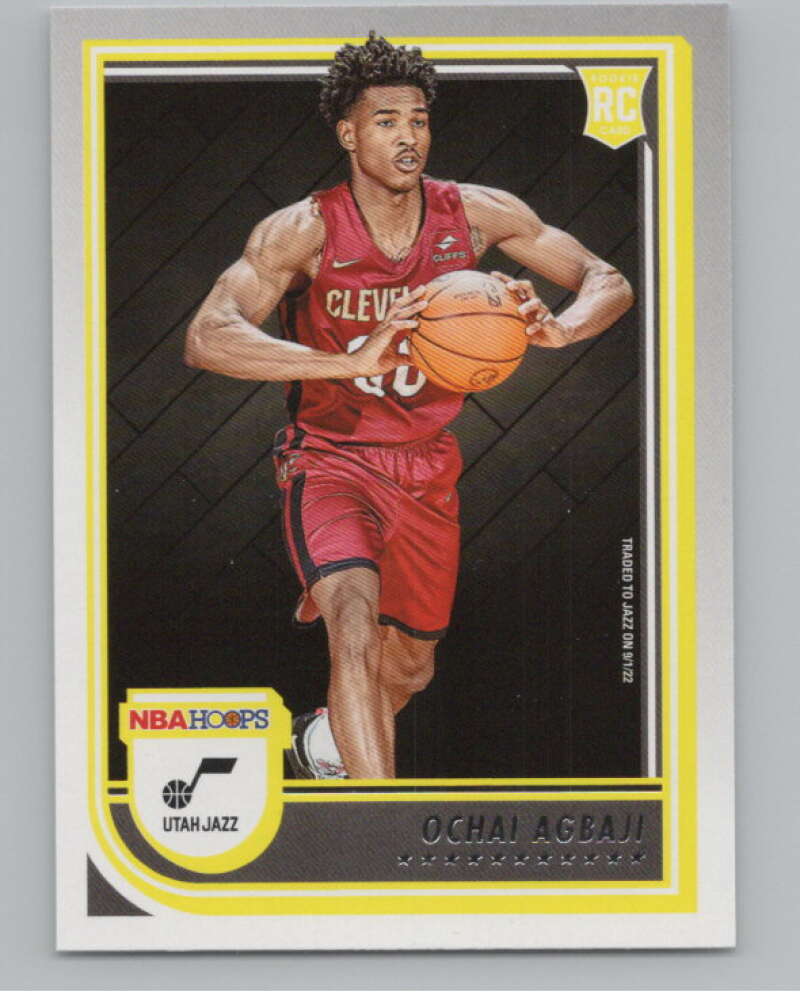 2022-23 Panini NBA Hoops Yellow #244 Ochai Agbaji  RC Rookie Utah Jazz  V104222 Image 1