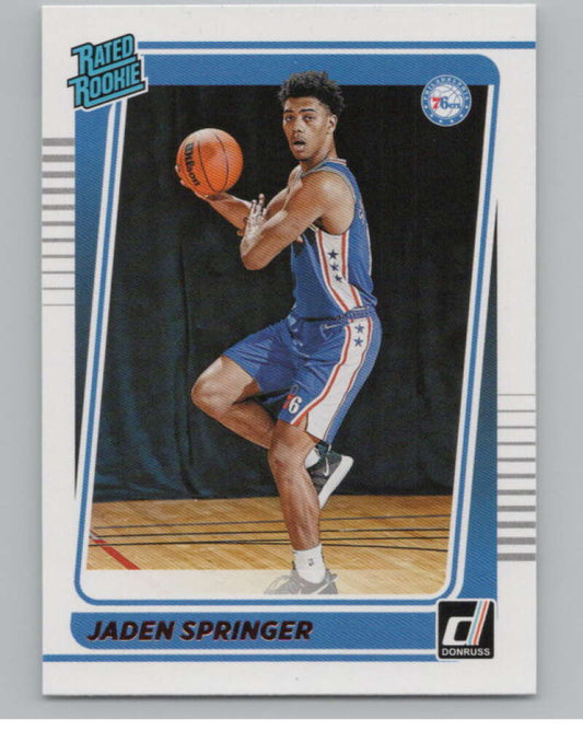 2021-22 Donruss #247 Jaden Springer Rated Rookies RC Rookie 76ers  V104240 Image 1
