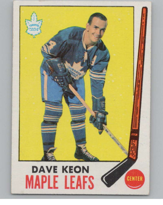 1969-70 Topps #51 Dave Keon Hockey Toronto Maple Leafs  V104348 Image 1