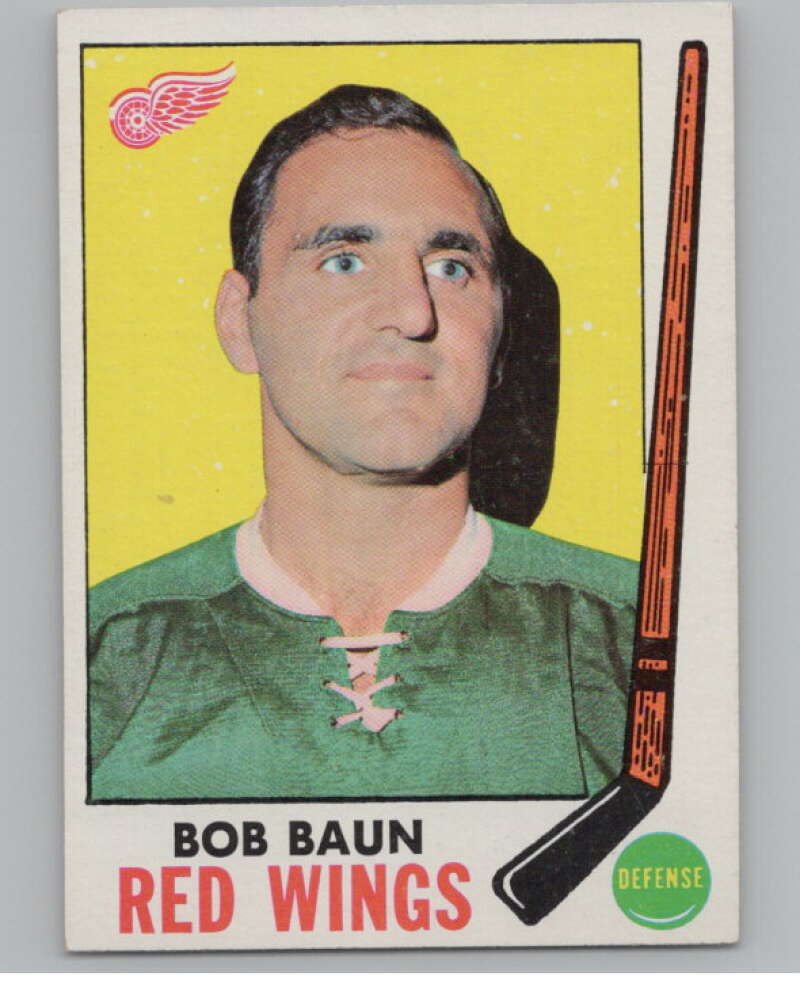1969-70 Topps #57 Bob Baun Hockey Detroit Red Wings  V104349 Image 1