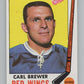1969-70 Topps #59 Carl Brewer Hockey Detroit Red Wings  V104350 Image 1
