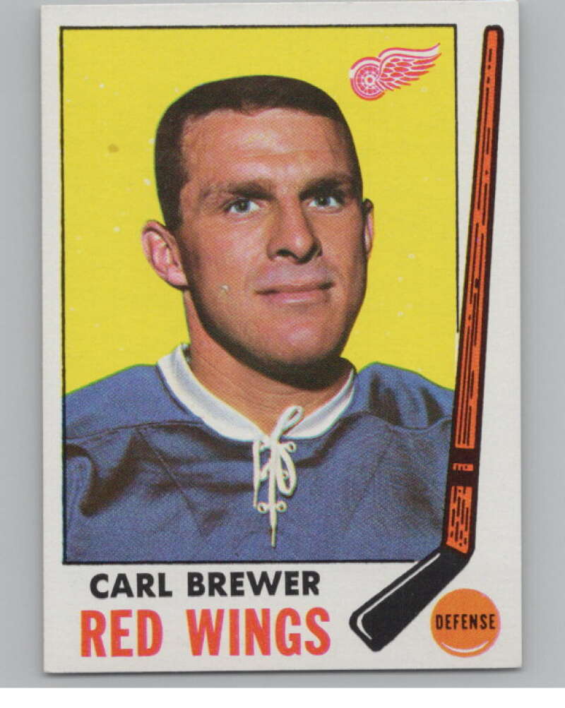 1969-70 Topps #59 Carl Brewer Hockey Detroit Red Wings  V104350 Image 1