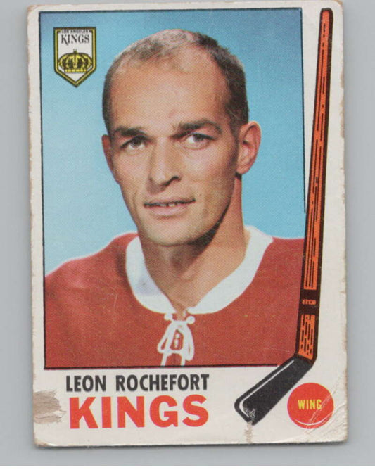 1969-70 Topps #105 Leon Rochefort Hockey Los Angeles Kings  V104357 Image 1