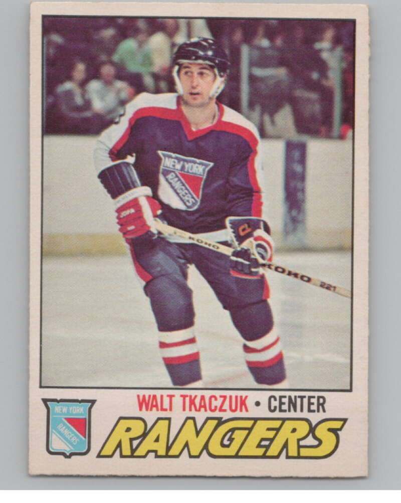 1977-78 O-Pee-Chee #90 Walt Tkaczuk Hockey New York Rangers  V104370 Image 1