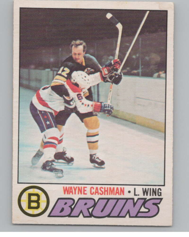 1977-78 O-Pee-Chee #234 Wayne Cashman Hockey Boston Bruins  V104377 Image 1