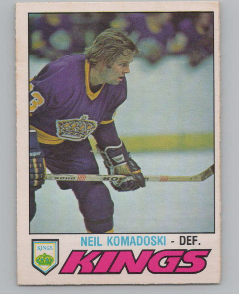 1977-78 O-Pee-Chee #344 Neil Komadoski Hockey Los Angeles Kings  V104385 Image 1