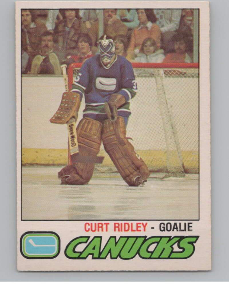 1977-78 O-Pee-Chee #395 Curt Ridley Hockey Vancouver Canucks  V104388 Image 1