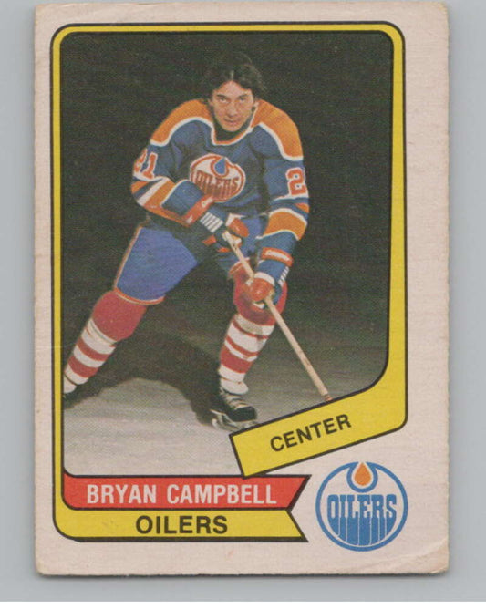 1976-77 O-Pee-Chee WHA #16 Bryan Campbell Hockey Edmonton Oilers  V104391 Image 1