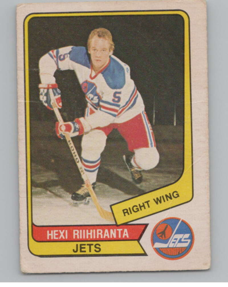 1976-77 O-Pee-Chee WHA #58 Heikki Riihiranta Hockey Winnipeg Jets  V104394 Image 1