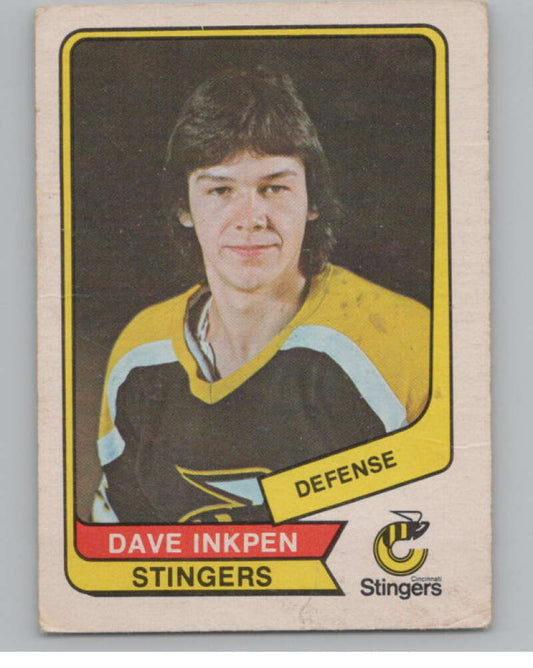 1976-77 O-Pee-Chee WHA #83 Dave Inkpen Hockey RC Rookie Stingers  V104397 Image 1