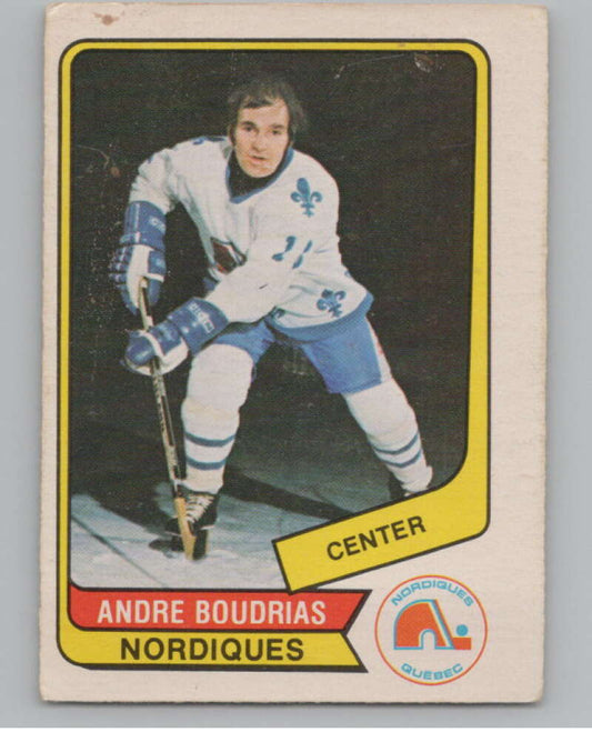 1976-77 O-Pee-Chee WHA #87 Andre Boudrias Hockey Quebec Nordiques  V104398 Image 1