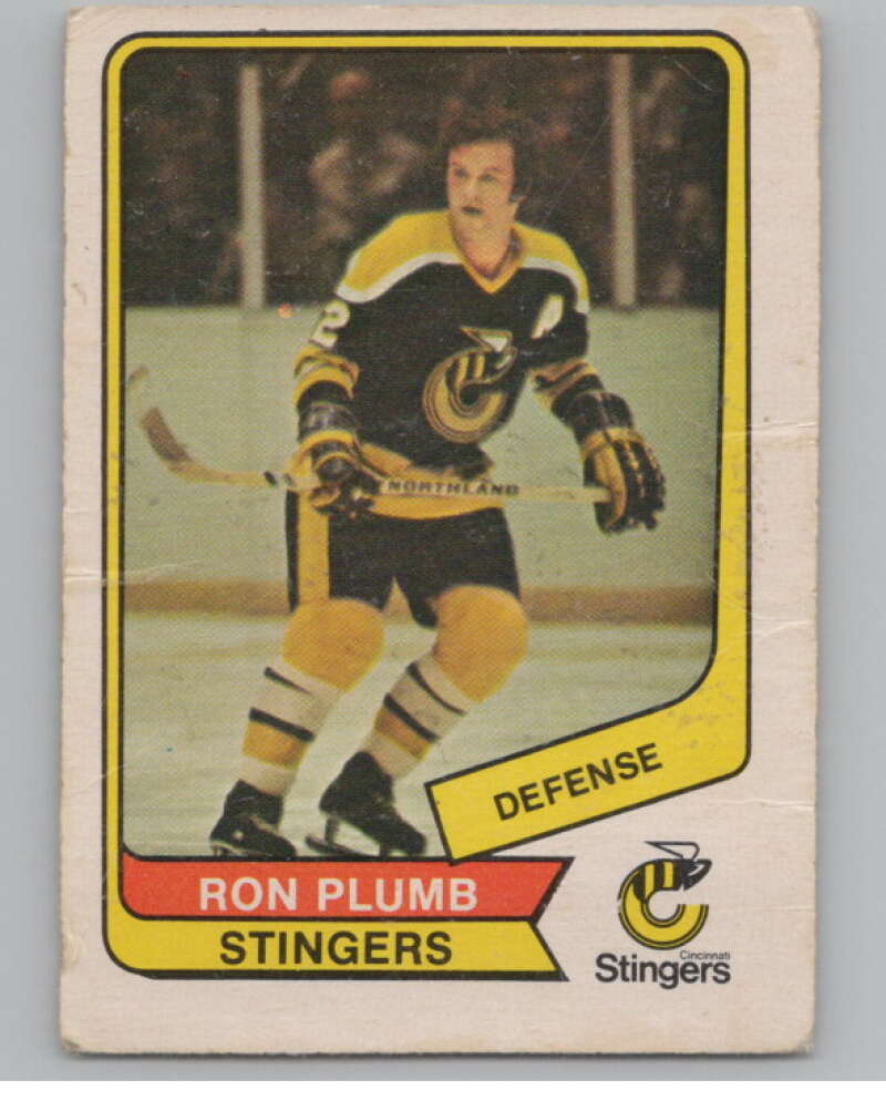 1976-77 O-Pee-Chee WHA #94 Ron Plumb Hockey Cincinnati Stingers  V104400 Image 1