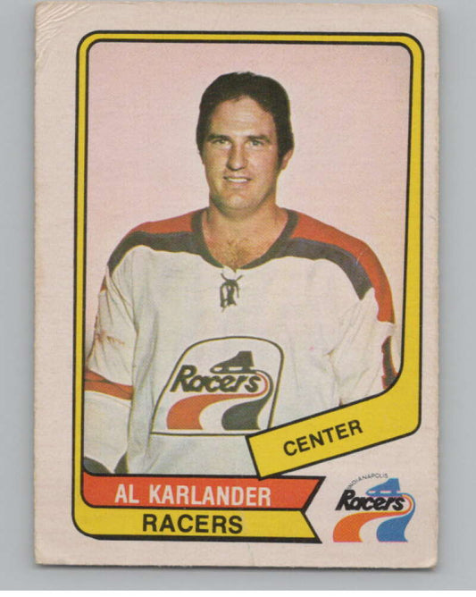 1976-77 O-Pee-Chee WHA #104 Al Karlander Hockey RC Rookie Racers  V104403 Image 1