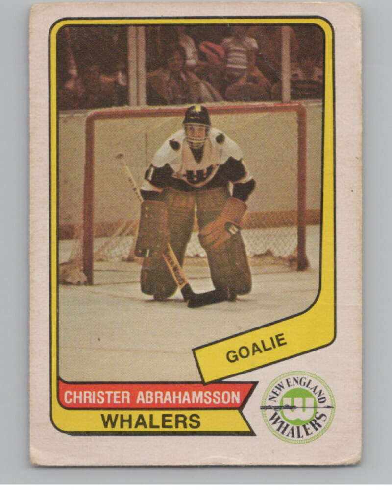 1976-77 O-Pee-Chee WHA #110 Christer Abrahamsson Hockey Whalers  V104405 Image 1