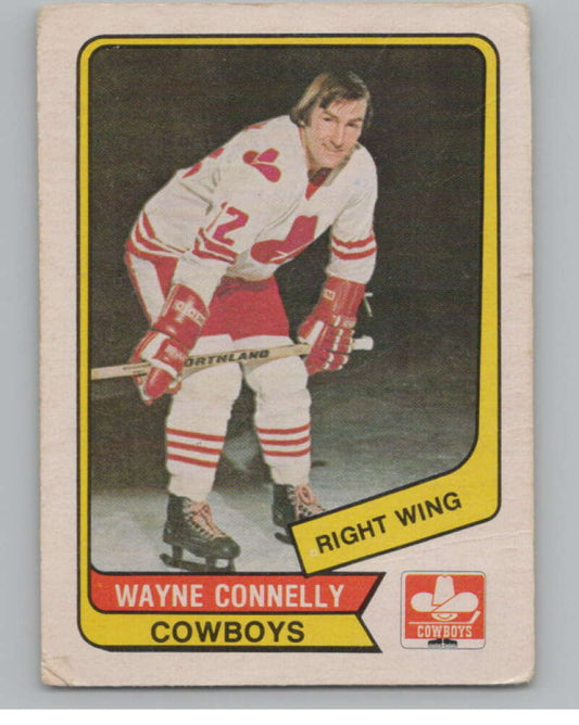 1976-77 O-Pee-Chee WHA #122 Wayne Connelly Hockey Calgary Cowboys  V104407 Image 1