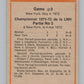 1972-73 O-Pee-Chee #30 Playoff Game 3  New York Rangers/Bruins  V104432 Image 2