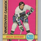 1972-73 O-Pee-Chee #37 Jocelyn Guevremont  Vancouver Canucks  V104439 Image 1