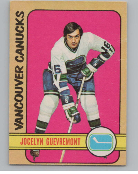 1972-73 O-Pee-Chee #37 Jocelyn Guevremont  Vancouver Canucks  V104439 Image 1