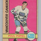 1972-73 O-Pee-Chee #67 Poul Popiel  Vancouver Canucks  V104465 Image 1