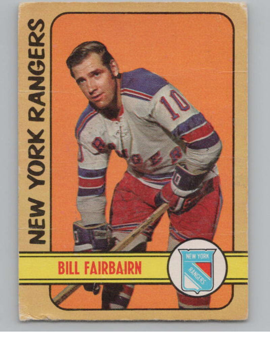 1972-73 O-Pee-Chee #87 Bill Fairbairn  New York Rangers  V104482 Image 1
