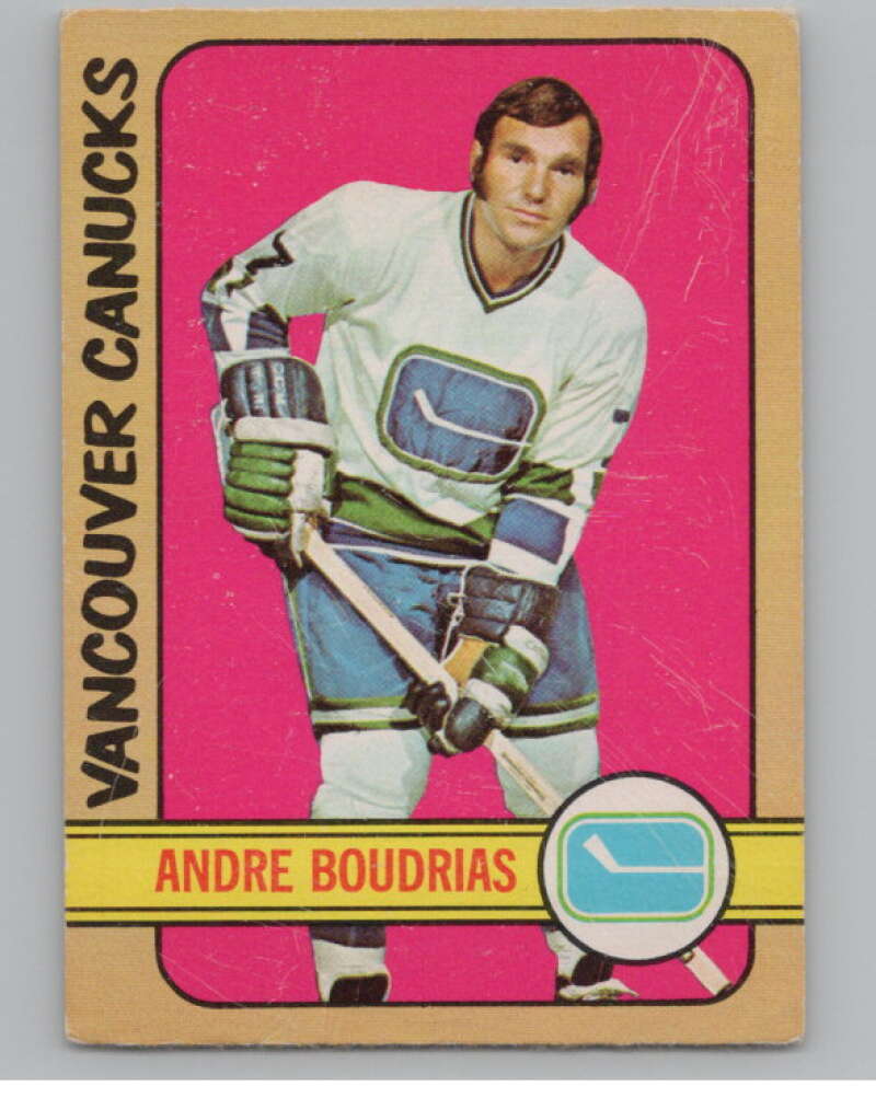 1972-73 O-Pee-Chee #93 Andre Boudrias  Vancouver Canucks  V104486 Image 1