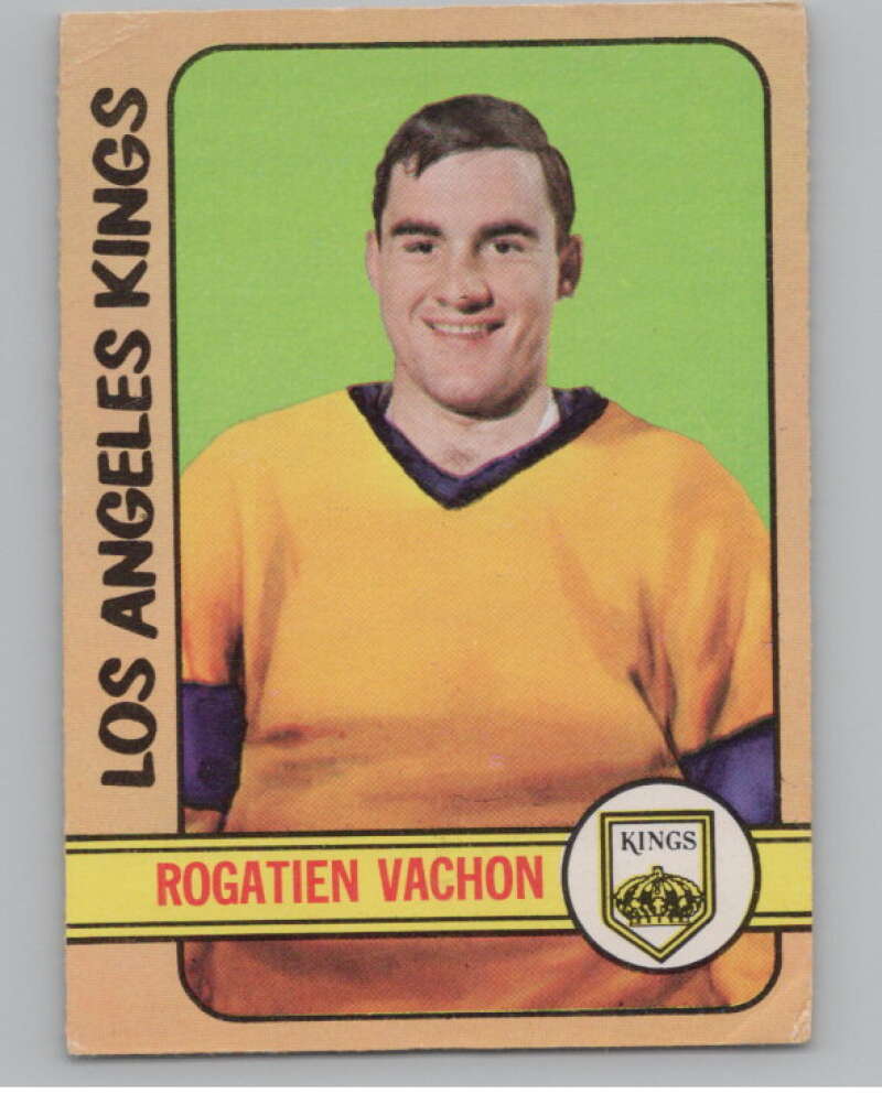 1972-73 O-Pee-Chee #100 Rogie Vachon UER  Los Angeles Kings  V104488 Image 1